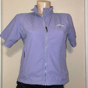 Adidas women’s Small shirt jacket Climaproof short sleeve full zip golf top